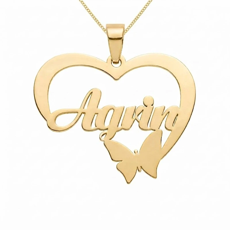 گردنبند طلا 18 عیار زنانه با زنجیر حلقه‌ای (فلامینگو) لیردا مدل اسم آگرین 1235322