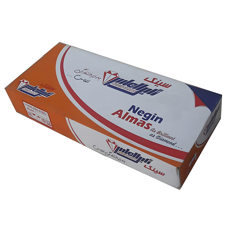 سینک ظرفشویی استیل روکار دو لگنه نگین الماس مدل SA110