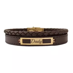دستبند طلا 18 عیار مردانه لیردا مدل Dady 825