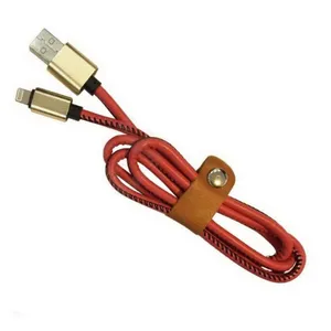 کابل تبدیل USB به لایتنینگ مدل چرمی طول 1 متر