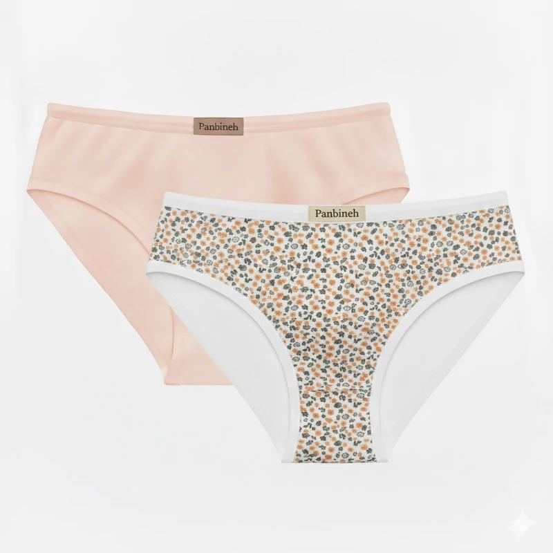 شورت زنانه پنبینه مدل نخ پنبه بسته 2 عددی