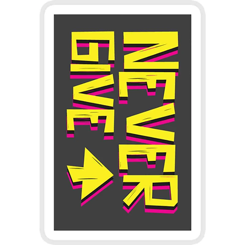 استیکر لپ تاپ طرح never give up  کد ST1309