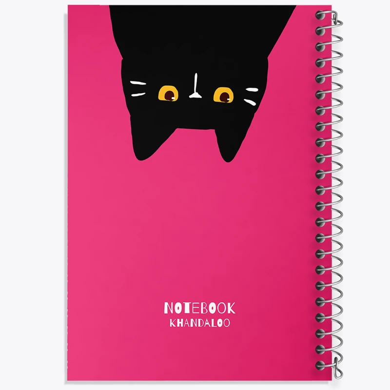 دفتر ژورنال نویسی 50 برگ خندالو مدل نقطه ای طرح گربه کیوت کد N1312