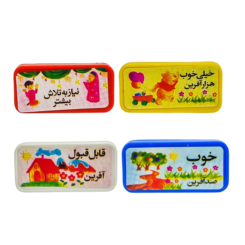 مهر مدل امتیاز و تشویق کد 04 بسته 4 عددی عکس شماره 1