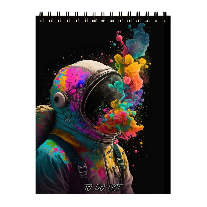 دفتر برنامه ریزی 50 برگ طرح فضانورد رنگی کد 3882