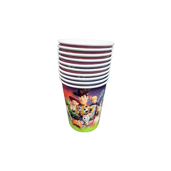 لیوان یکبار مصرف مدل داستان اسباب بازی کد ToyStoryCups1 مجموعه 10 عددی