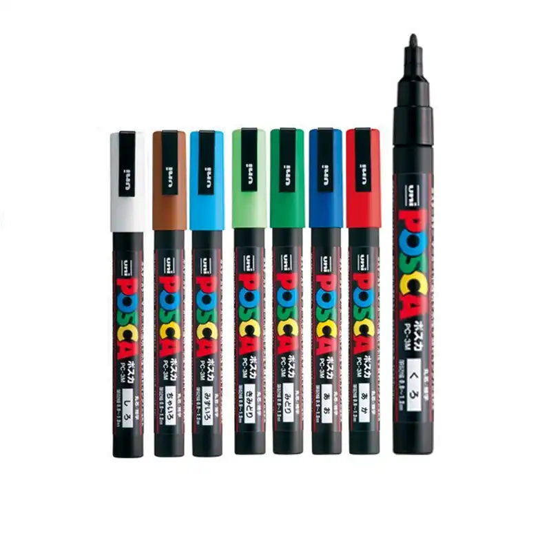 ماژیک یونی بال پوسکا مدل uni ball posca marker pc-3m بسته 8 عددی