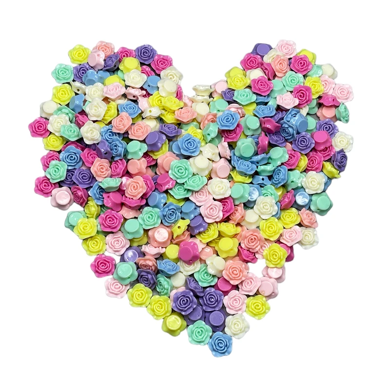 مهره دستبند مدل گل رز بسته 352 عددی