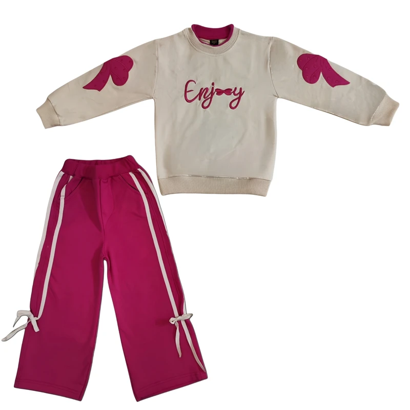 ست سویشرت و شلوار راحتی دخترانه مدل 1367523