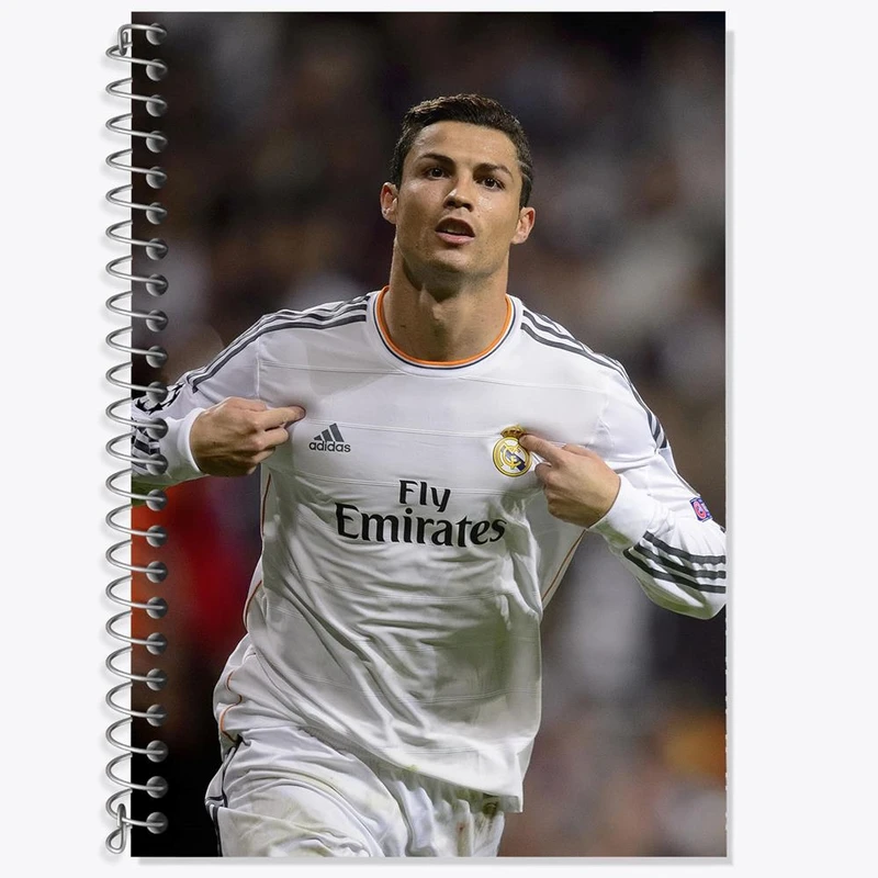 دفتر زبان 50 برگ خندالو مدل دو خط طرح کریستین رونالدو کد 1967