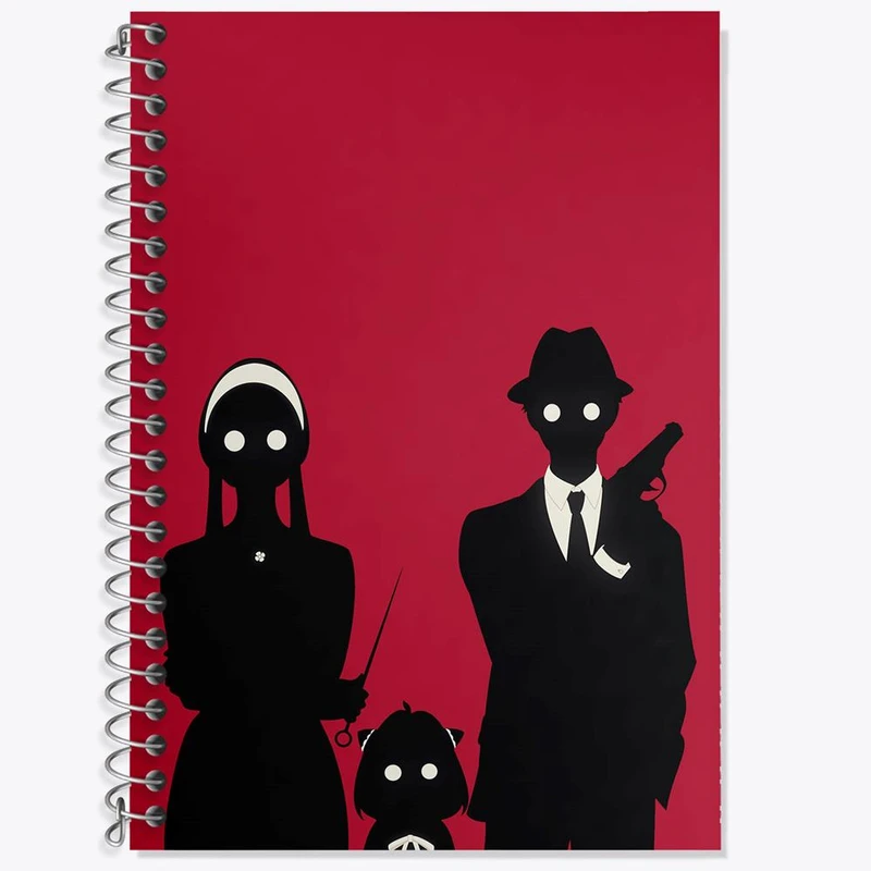 دفتر لغت 50 برگ خندالو مدل خانواده فورجر انیمه اسپای ایکس فمیلی Spy x Family کد 24191