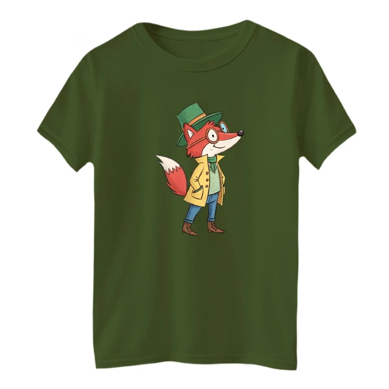 تی‌شرت آستین کوتاه لانگ بچگانه مدل روباه