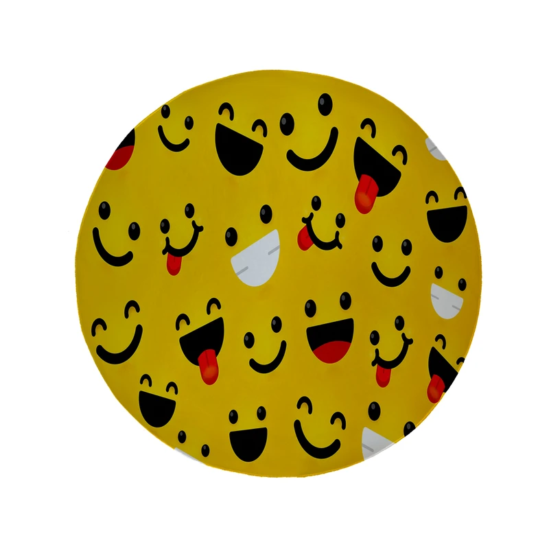  پادری مدل دایره طرح ایموجی کد 8325 سایز 90 × 90 سانتی متر