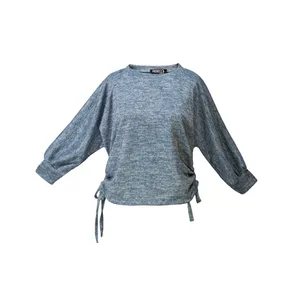 بلوز آستین بلند زنانه ربکا مدل بغل گت‌دار رنگ آبی