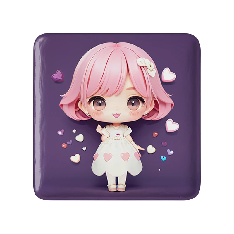 پیکسل خندالو طرح دخترانه (Girlish) مدل مربعی کد 36855