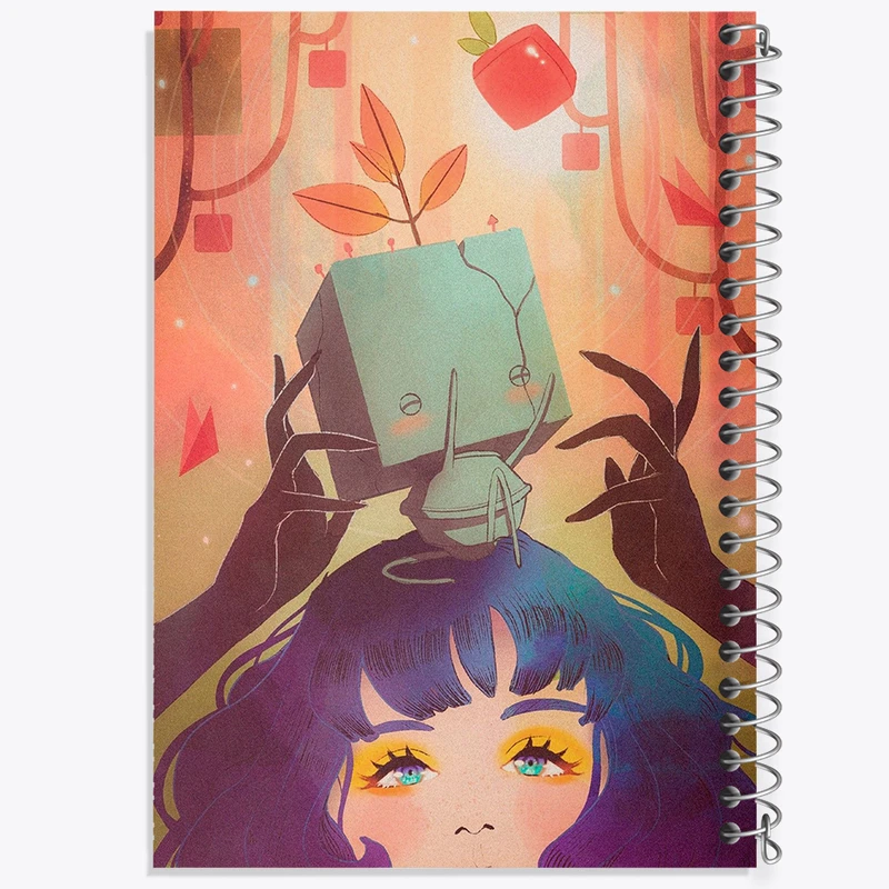 دفتر ژورنال نویسی 50 برگ خندالو مدل نقطه ای طرح بازی گریس (Gris) کد 35542