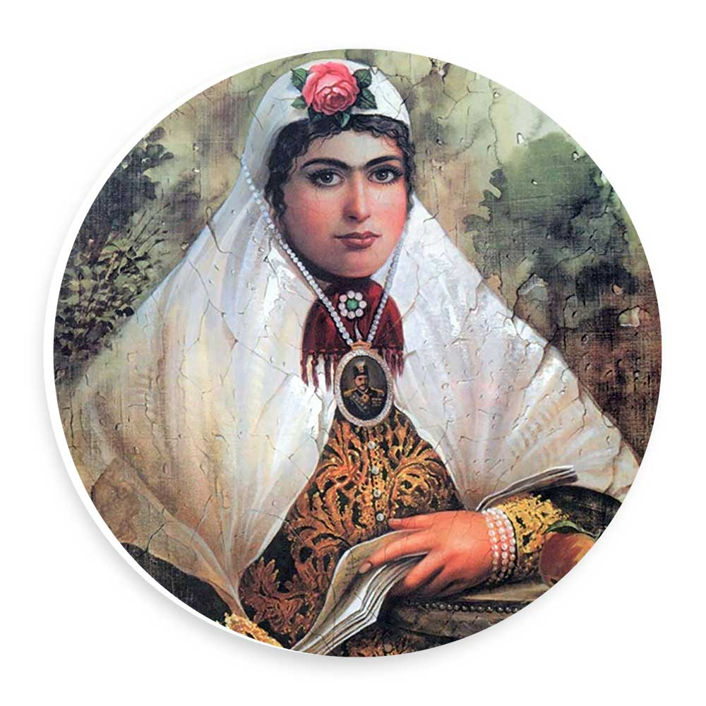 دیوارکوب طرح بانوی قاجاری مدل wtb253