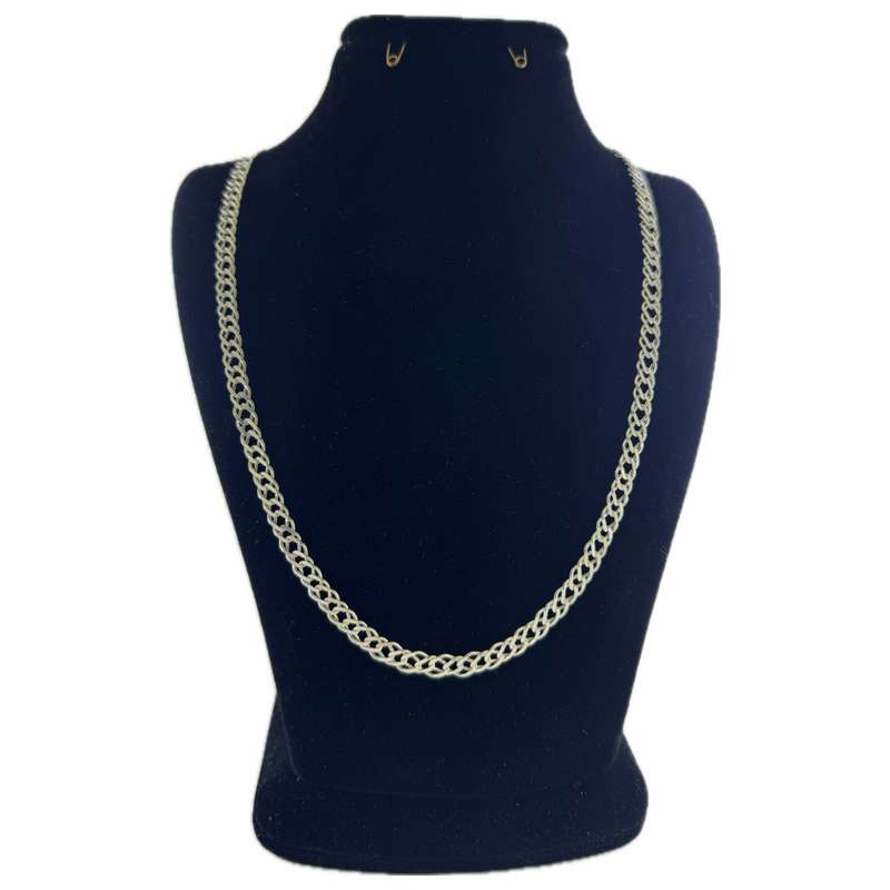 زنجیر نقره مردانه مدل دوبل کد 15.64 زنجیر نقره مردانه مدل دوبل کد 15.64