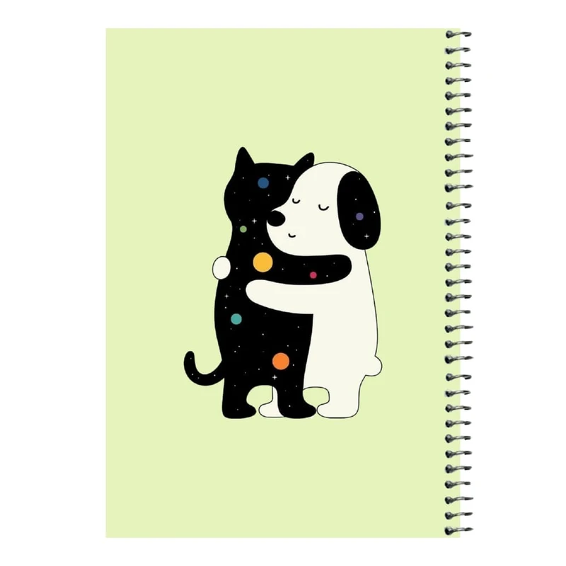 دفتر مشق 80 برگ اس جی مدل گربه و سگ   