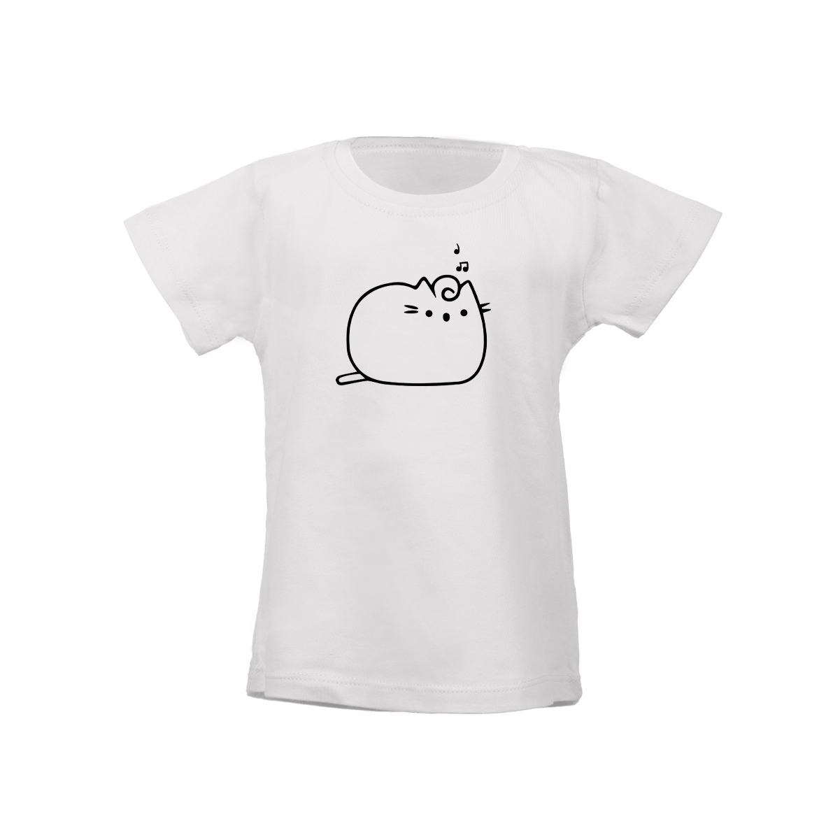 تی شرت آستین کوتاه دخترانه مدل گربه cat-w-2
