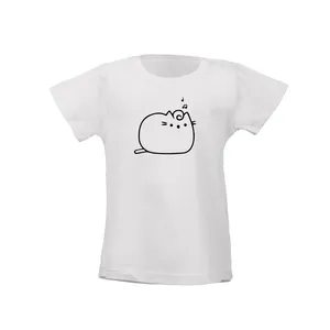 تی شرت آستین کوتاه دخترانه مدل گربه cat-w-2