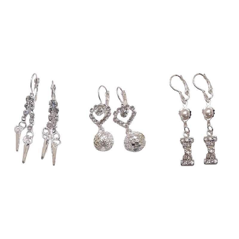 گوشواره دخترانه مدل GOL کد 88 مجموعه 3 عددی