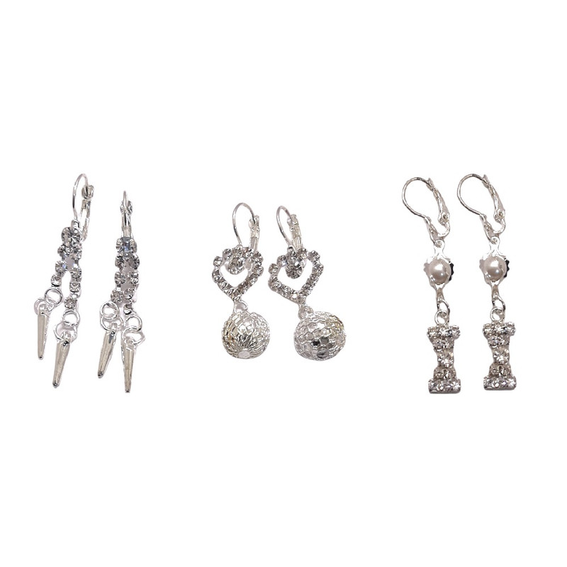 گوشواره دخترانه مدل GOL کد 88 مجموعه 3 عددی