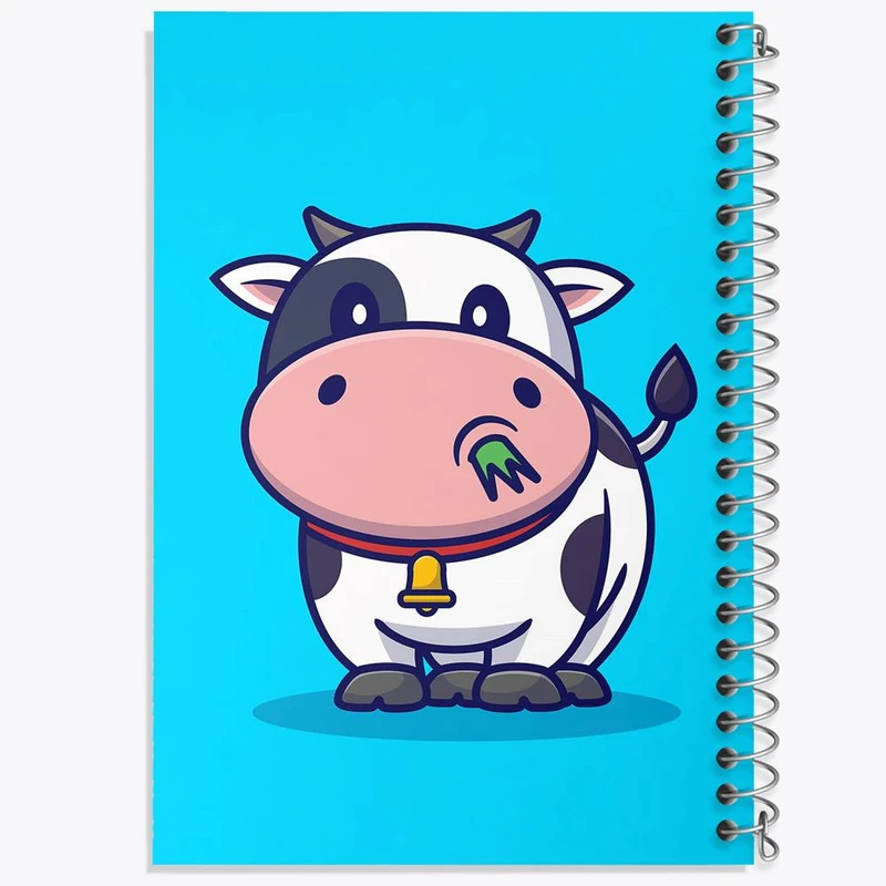 دفتر نت موسیقی 50 برگ خندالو مدل حیوانات بامزه گاو کد 25436