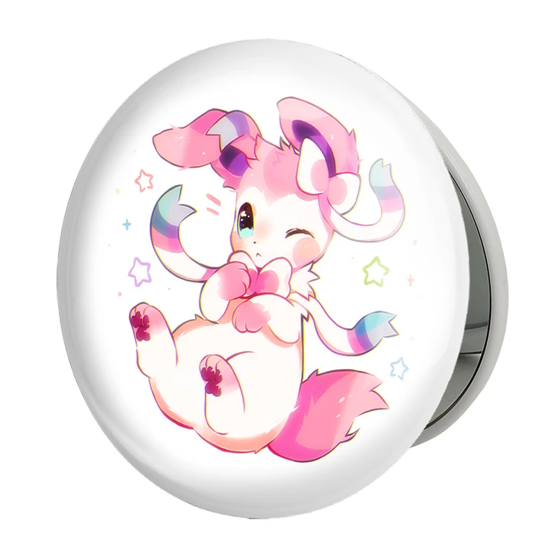 آینه جیبی خندالو طرح سیلوئون انیمه پوکمون مدل تاشو کد 17361 