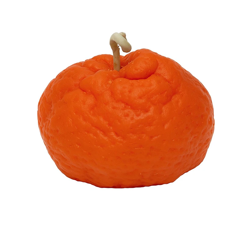 شمع دست ساز بدون بو طرح نارنگی زمان اتمام 4 ساعت