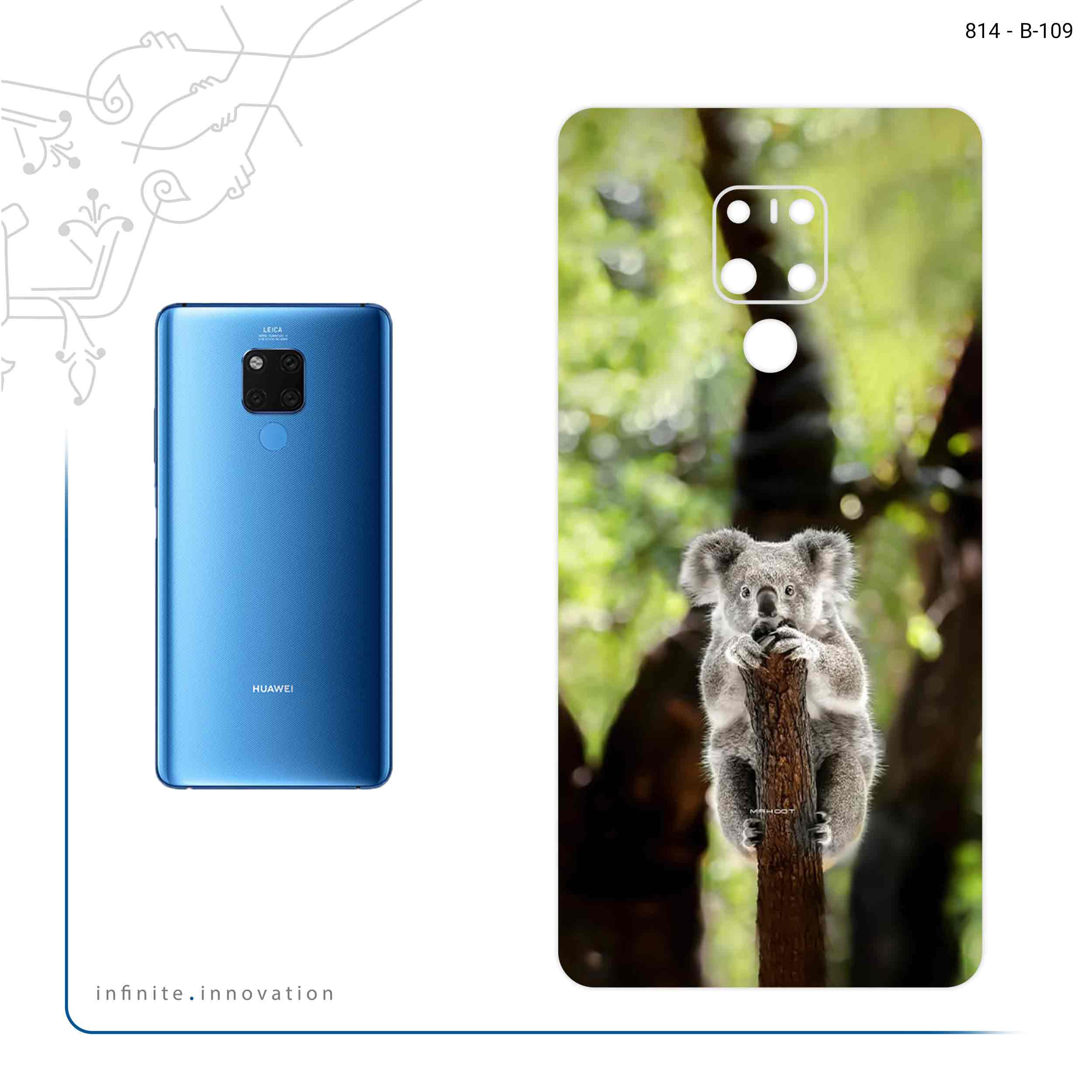برچسب پوششی ماهوت مدل Koala bear مناسب برای گوشی موبایل هوآوی Mate 20 X