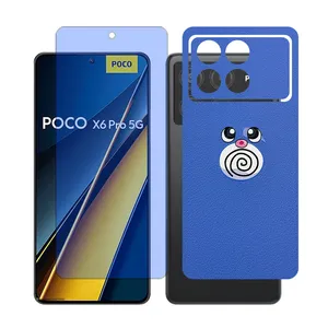 Glass Together model blue cut Screen Protector Suitable for Xiaomi Poco X6 Pro Mobile Phone with Back cover sticker