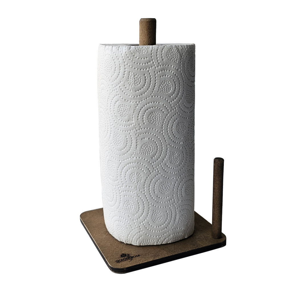 پایه رول دستمال کاغذی گلدن رز طرح مربع مدل 1762