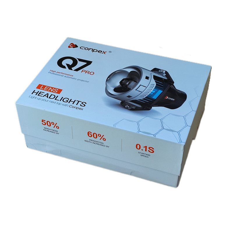 لنز چراغ خودرو کانپکس مدل Q7 PRO بسته دو عددی