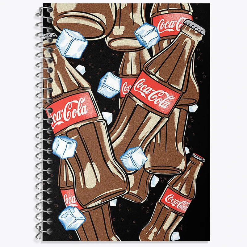 دفتر زبان 50 برگ خندالو مدل سه خط طرح نوشابه کوکاکولا کد N2065