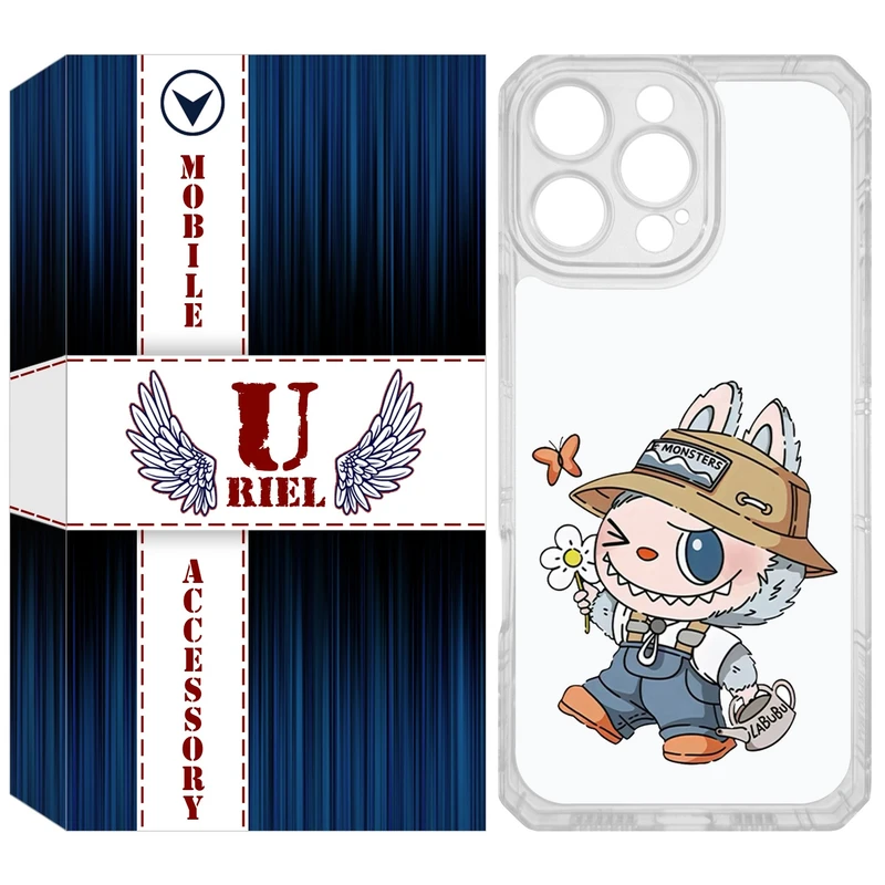 کاور یوریل مدل Clear کد 111 طرح لبوبو Labubu مناسب برای گوشی موبایل اپل iPhone 16 Pro