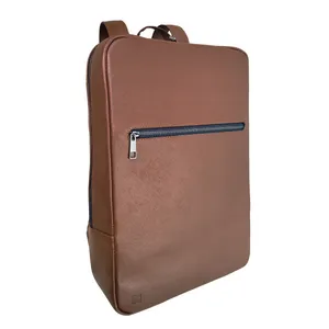  کوله پشتی چرم طبیعی لپ تاپ پِروین مدل یوکا 