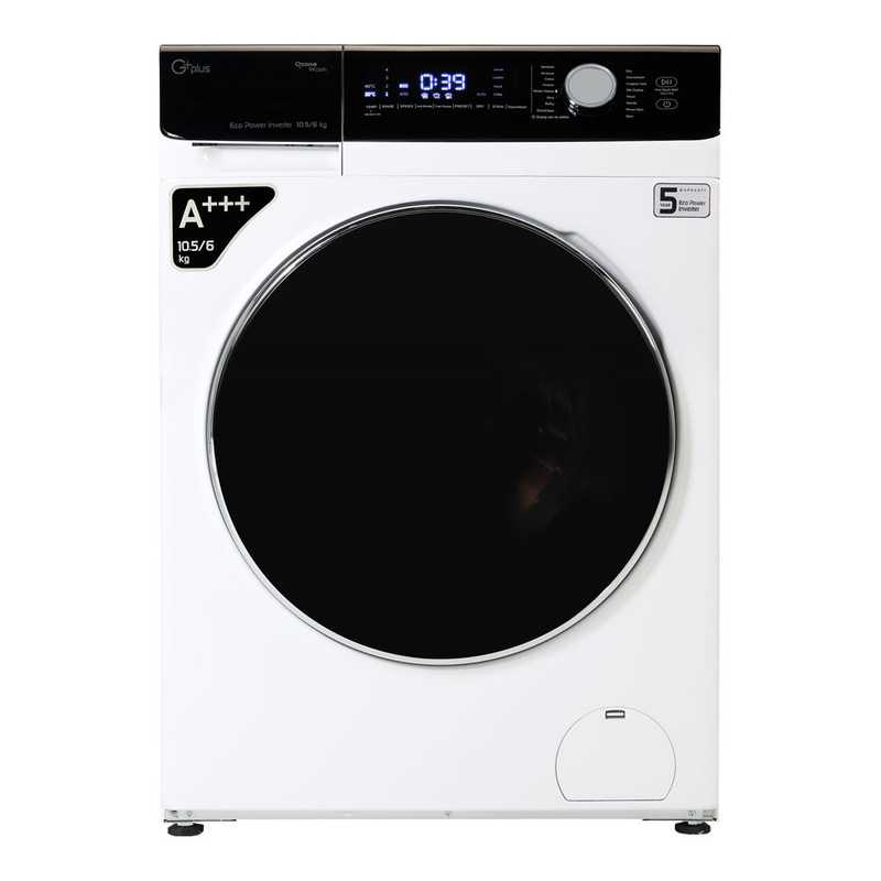 ماشین لباسشویی جی پلاس مدل GWM-KD1059W ظرفیت 10.5 کیلوگرم