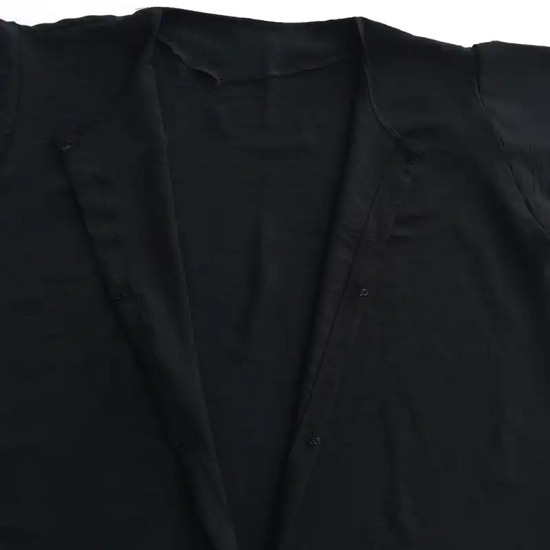 مانتو زنانه مدل نخی ابر و بادی سوزندوزی هندی کد tm-2709 رنگ مشکی