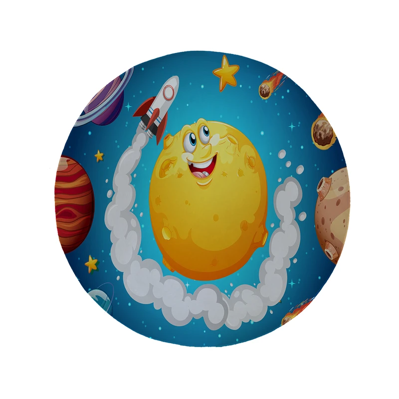 پادری مدل دایره طرح کودکانه کد 8480 سایز 90 × 90 سانتی متر