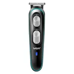 ماشین اصلاح موی صورت وی جی ار مدل V-055 با تیغه استیل ضد زنگ، باتری قابل شارژ، طراحی ارگونومیک، خط زن و صفر زن، اندازه اصلاح 0 تا 10 میلی‌متر، وزن 220 گرم