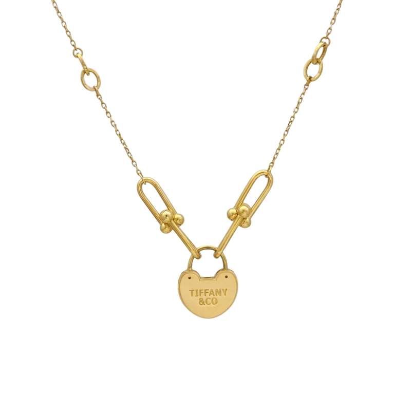 گردنبند طلا با طرح تیفانی 18 عیار زنانه گنجینه هنر خوش نشین مدل قلب کد G57