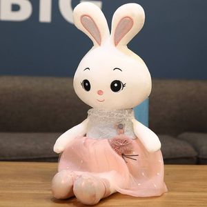 عروسک طرح خرگوش لباس توری ارتفاع 35 سانتی متر