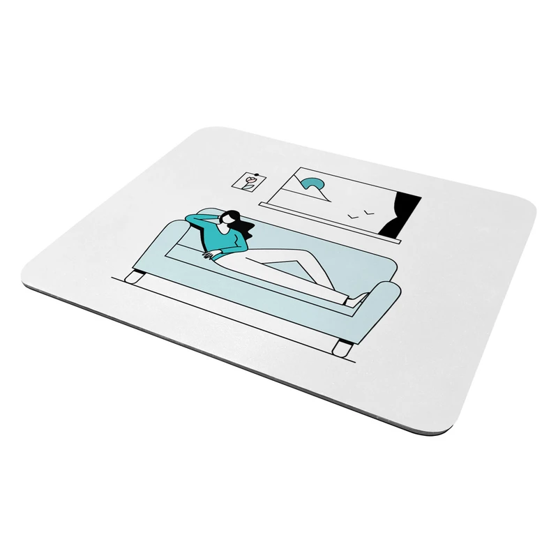 ماوس پد هومرو مدل H72-SIZE2437 طرح مینیمال دختر