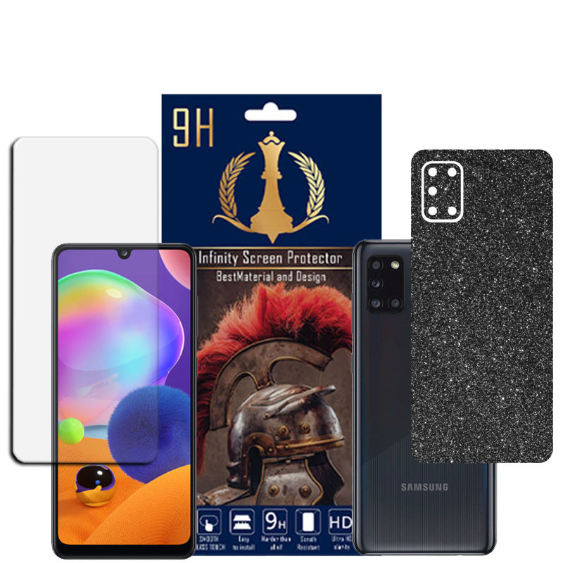 برچسب پوششی اینفینیتی مدل PRO MAX مناسب برای گوشی موبایل سامسونگ GALAXY A31 به همراه محافظ صفحه نمایش