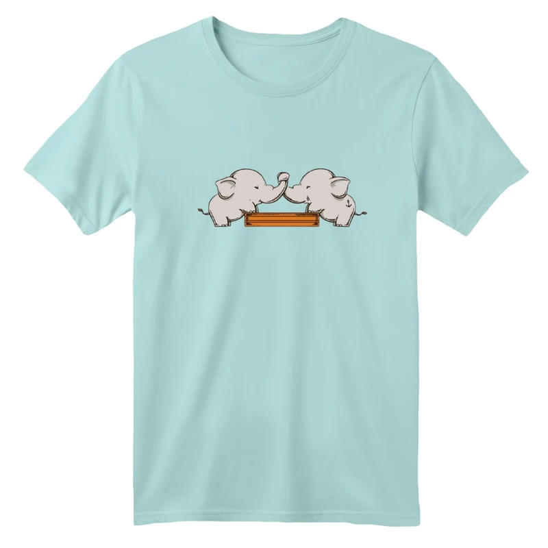 تی شرت آستین کوتاه بچگانه مدل فیل های بامزه