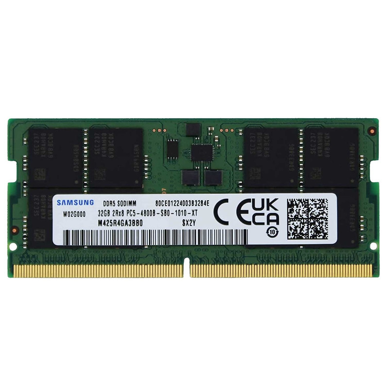رم لپتاپ DDR5 تک کاناله 4800 مگاهرتز CL40 سامسونگ مدل M425R4GA3BB0-CQK0L ظرفیت 32 گیگابایت