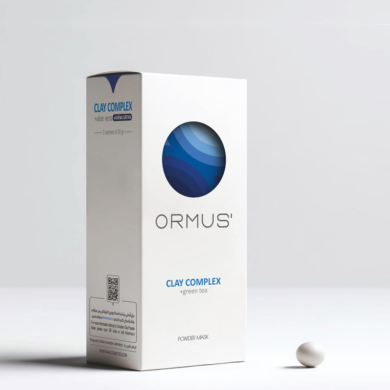 ماسک صورت اورموس مدل کمپلکس خاک رس+ آلوئه ورا وزن 30 گرم بسته 5 عددی