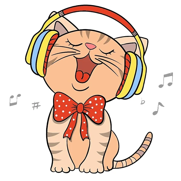 استیکر پارچه و لباس پاد آفرین طرح گربه کارتونی کد 1358