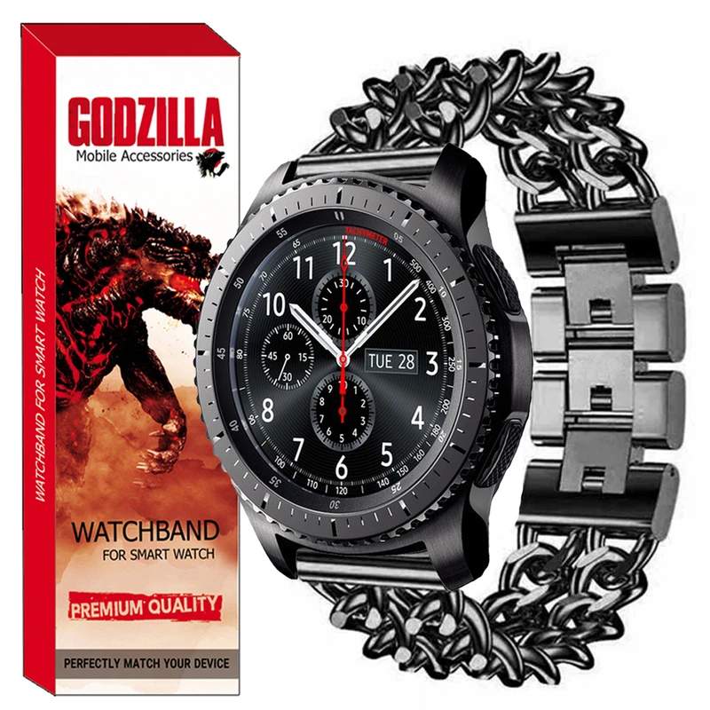 بند گودزیلا مدل CARTIR مناسب برای ساعت هوشمند سامسونگ Gear S3 Frontier SM-R760